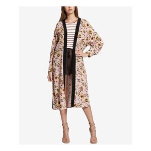 SANCTUARY Womens Pink Printed Kimono Top ONE SIZE